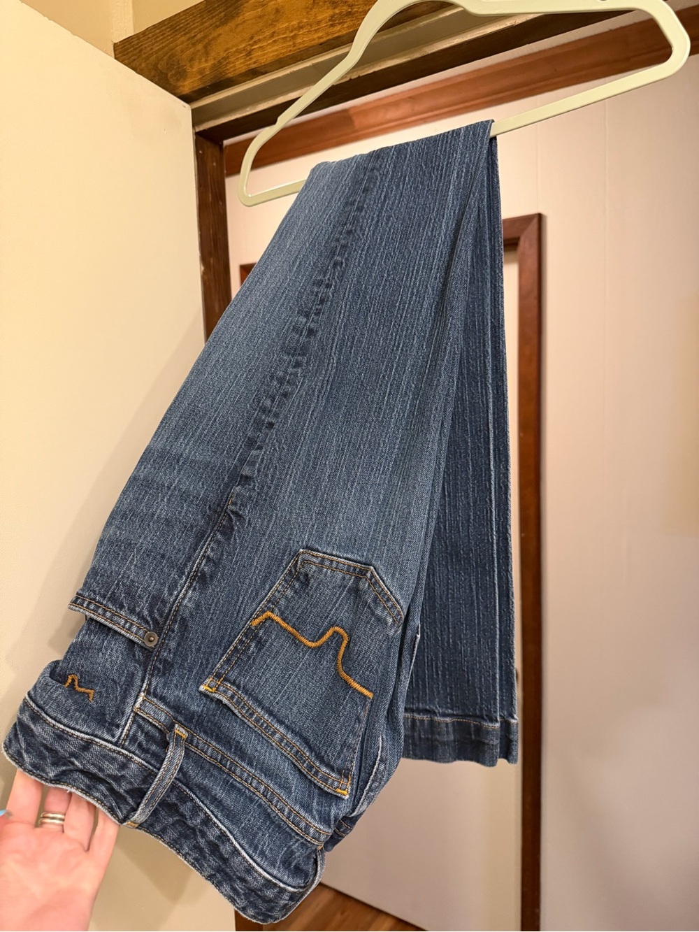 Kimes Ranch Blue Jeans with Contrast Stitching